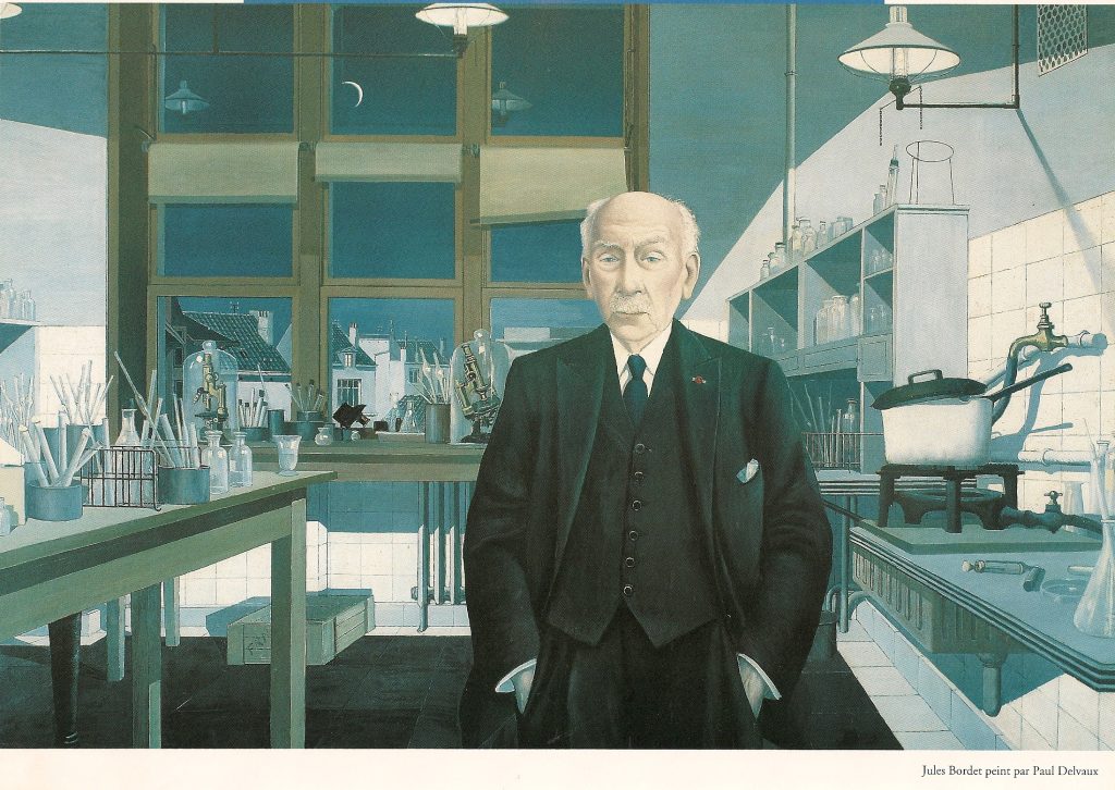 Jules Bordet painted by Paul Delvaux Courtesy of the Paul Delvaux Foundation Belgium